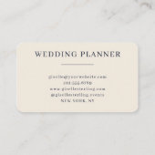 Carte De Visite Wedding Planner Navy Blue (Dos)
