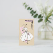 Carte De Visite Wedding planner neutre de mariée de mode (Debout devant)