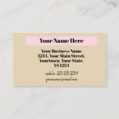 Carte De Visite Wedding planner neutre de mariée de mode (Dos)