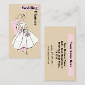 Carte De Visite Wedding planner neutre de mariée de mode (Devant / Derrière)
