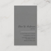 Carte De Visite Wedding planner nuptiale de boutique de robe de (Dos)