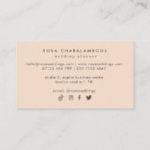 Carte De Visite Wedding planner Pampas Grass & Calligraphie (Dos)