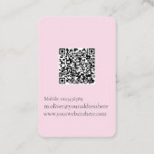 Carte De Visite Wedding planner photo noir blanc QR Code (Dos)