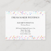 Carte De Visite Wedding planner / Photographe (Dos)