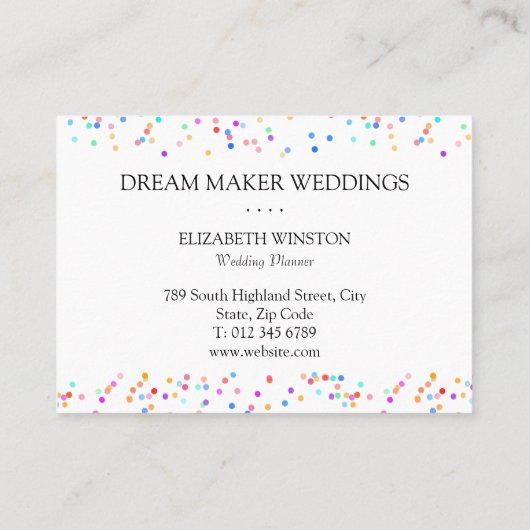 Carte De Visite Wedding planner / Photographe (Dos)