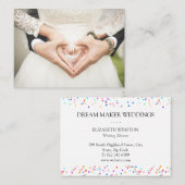 Carte De Visite Wedding planner / Photographe (Devant / Derrière)