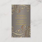 Carte De Visite Wedding planner PixDezines, tourbillons ornementau (Dos)
