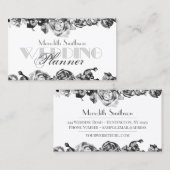 Carte De Visite Wedding planner professionnel élégant noir et blan (Devant / Derrière)