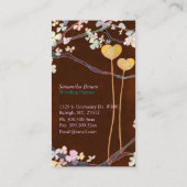 Carte De Visite Wedding planner romantique à deux coeurs (Dos)