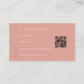 Carte De Visite Wedding planner rose et diamant or Rose (Dos)