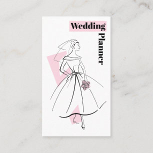 Carte de visite Wedding planner rose Fashion Bride