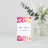 Carte De Visite Wedding planner rose Floral Chic (Debout devant)