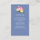 Carte De Visite Wedding planner rose Floral Chic (Dos)