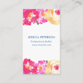 Carte De Visite Wedding planner rose Floral Chic (Devant)