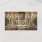 Carte De Visite Wedding planner rustique BusinessCard en métal et (Dos)