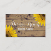 Carte De Visite Wedding planner rustique social de tournesols des (Devant)