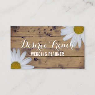 Carte De Visite Wedding planner social de fleurs sauvages de