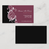 Carte De Visite Wedding planner Swirl (Devant / Derrière)