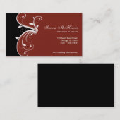 Carte De Visite Wedding planner Swirl (Devant / Derrière)