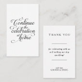 Carte De Visite Wedding Thank You Card (Devant / Derrière)