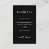 Carte De Visite Wedding Thank You Card (Dos)