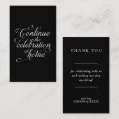 Carte De Visite Wedding Thank You Card (Devant / Derrière)