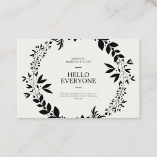 Carte De Visite weding