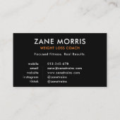 Carte De Visite Weight Loss Coach (Dos)