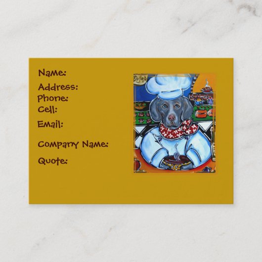 Carte De Visite Weimaraner (Devant)