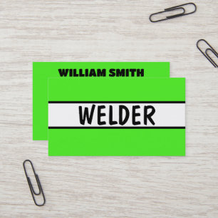 Carte De Visite Welder Neon Green