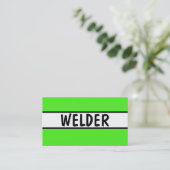 Carte De Visite Welder Neon Green (Debout devant)
