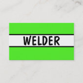 Carte De Visite Welder Neon Green (Devant)