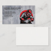 Carte De Visite Welder Worker on Metal | Trades (Devant / Derrière)