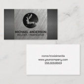 Carte De Visite Welder Working on Metal (Devant / Derrière)