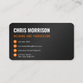 Carte De Visite Welding Welder Fabricator (Dos)