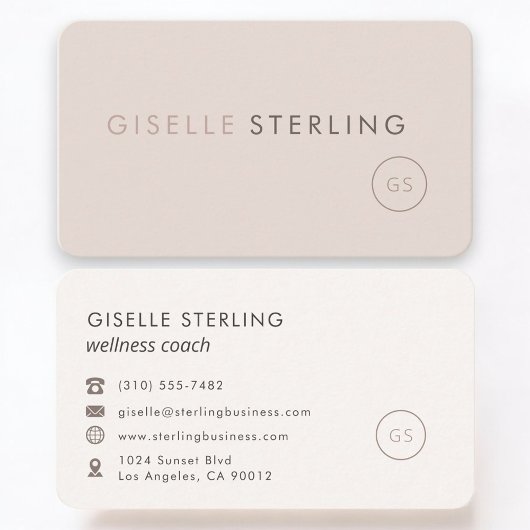 Carte De Visite Wellness Coach Feminine Professional 