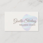 Carte De Visite Wellness Coach Iridescente Pearl Opal Abstrait (Devant)