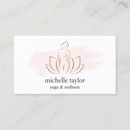 Carte De Visite Wellness Massage Thérapie Spa Yoga Instructeur Coa (Devant)