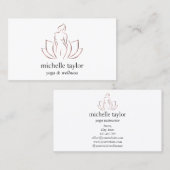 Carte De Visite Wellness Massage Thérapie Spa Yoga Instructeur Coa (Devant / Derrière)