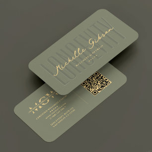 Carte De Visite Wellness nutritionniste moderne Sage diététique