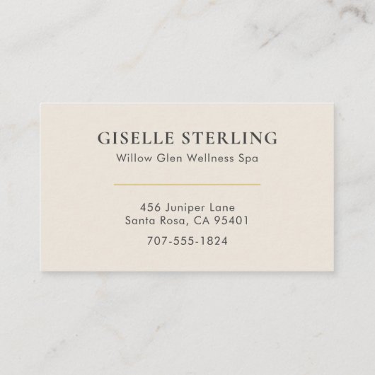 Carte De Visite Wellness Practitioner (Dos)