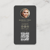 Carte De Visite Wellness Spa Coiffure Beauté Esthétique Or Lotus (Dos)