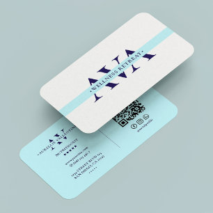 Carte De Visite Wellness Therapist Fitness Coach Pastel Sky Blue