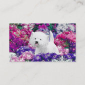 Carte De Visite West Highland White Terrier Peinture Chien Art (Dos)