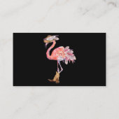 Carte De Visite Western Boho Cowgirl Flamant rose Imprimer (Dos)