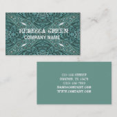 Carte De Visite western country cogirl mode cuir turquoise (Devant / Derrière)