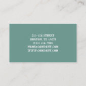 Carte De Visite western country cogirl mode cuir turquoise (Dos)