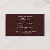 Carte De Visite Western Faux Brown Leather Tooled (Dos)