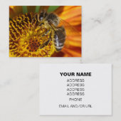 Carte De Visite Western Honey Bee Macro photo (Devant / Derrière)