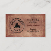Carte De Visite Western Horse Ranch Personailze Logo Code QR (Devant)